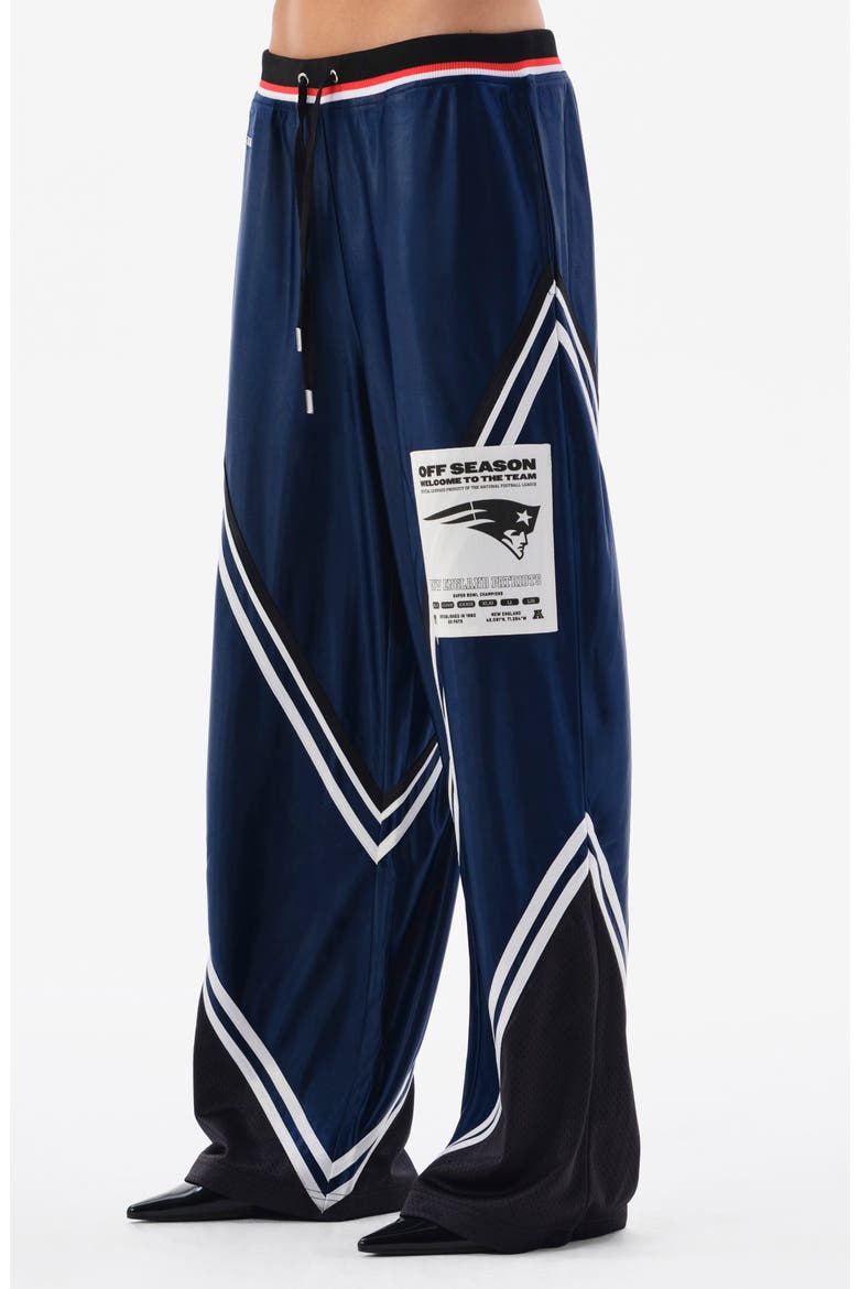 New England Patriots Chevron Track Pants, Alternate, color, NAVY