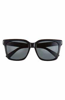 56mm Polarized Square Sunglasses