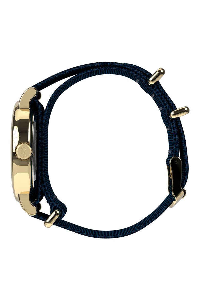Harry Potter x Timex Weekender Butterbeer 40mm Fabric Strap Watch, Alternate, color, BLUE/ GOLD-TONE
