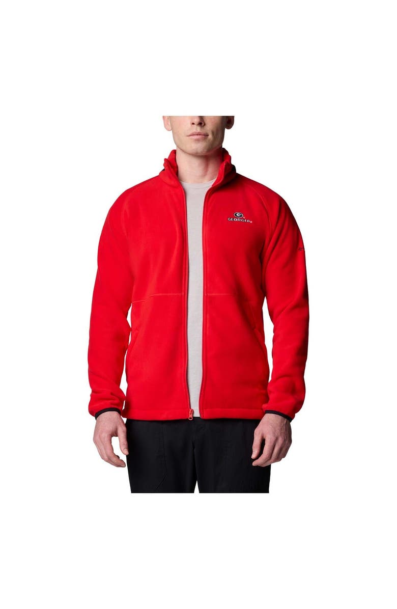 Columbia Men's Columbia  Red Georgia Bulldogs Flanker IV Fleece Raglan Full-Zip Jacket, Alternate, color, 