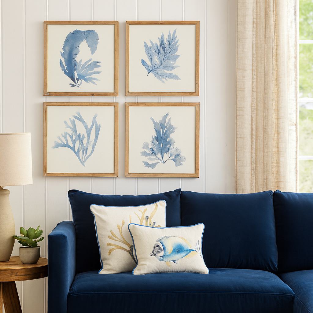 Napa Home & Garden Framed Coral Watercolor Prints Set of 4 | Nordstrom