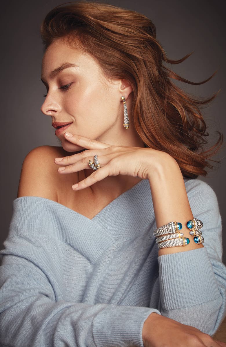 LAGOS Diamond Hinge Cuff, Alternate, color, Silver