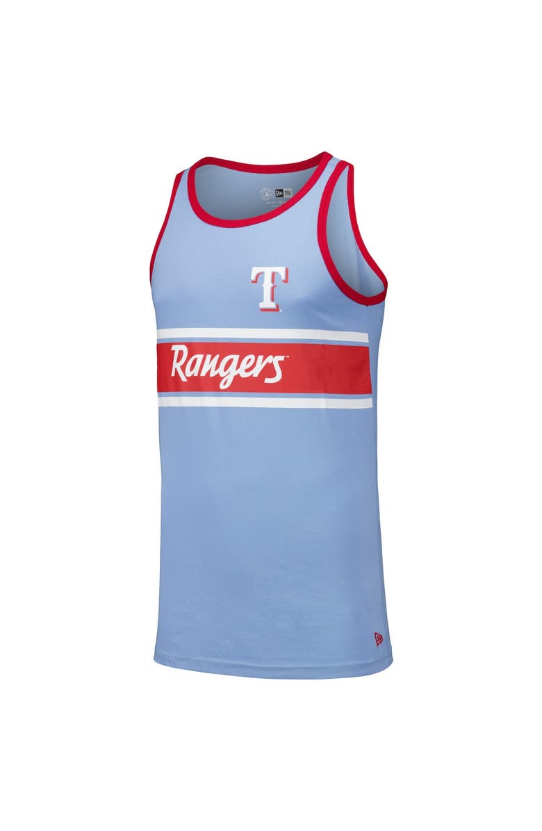 New Era Men's New Era Light Blue Texas Rangers Jersey Ringer Tank Top, Alternate, color, Light Blue
