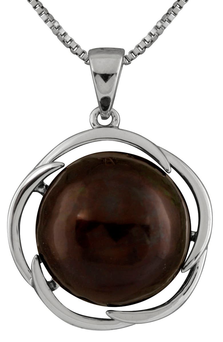 SPLENDID PEARLS Mabe Cultured Freshwater Pearl Pendant Necklace, Main, color, 