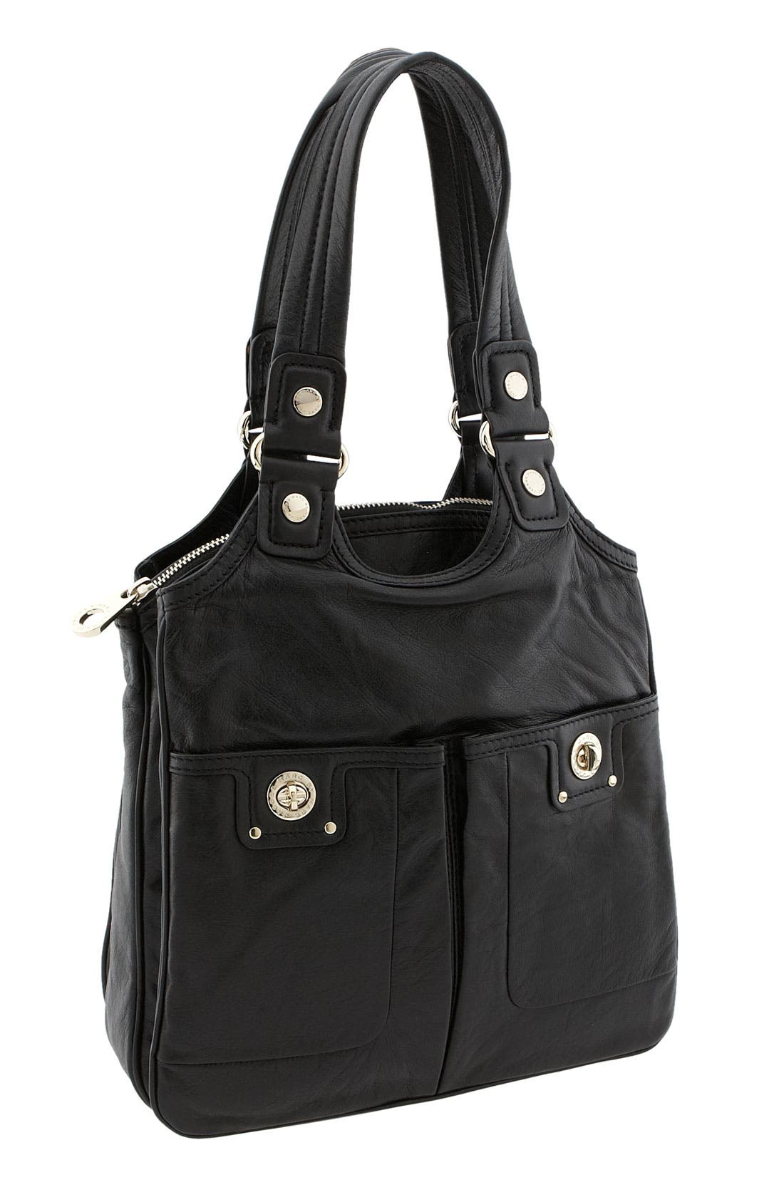 MARC BY MARC JACOBS 'Totally Turnlock - Teri' Tote, Main, color, BLACK