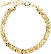 Sterling Forever Textured Rope Chain Bracelet
