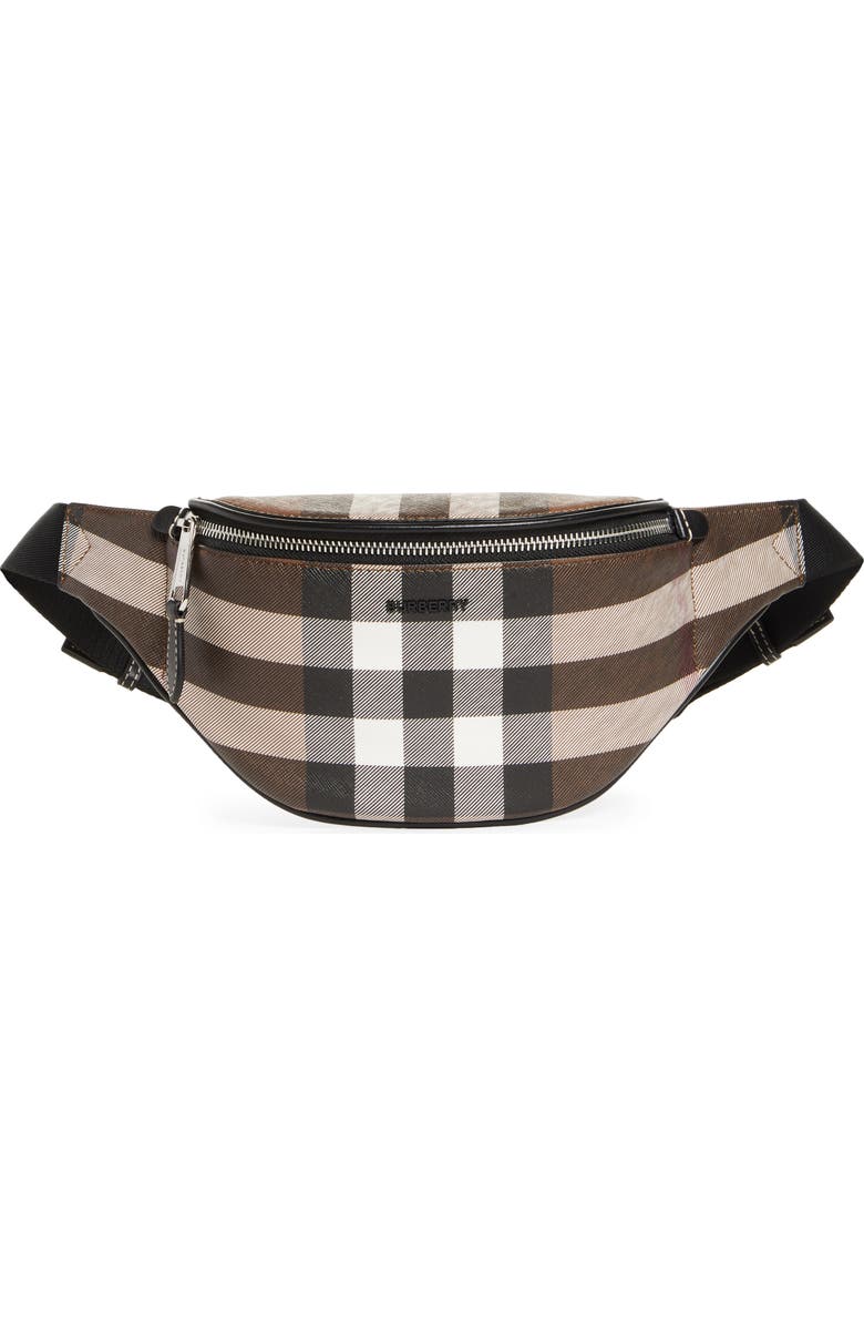 Burberry Mini Cason Check E-Canvas Belt Bag, Main, color,