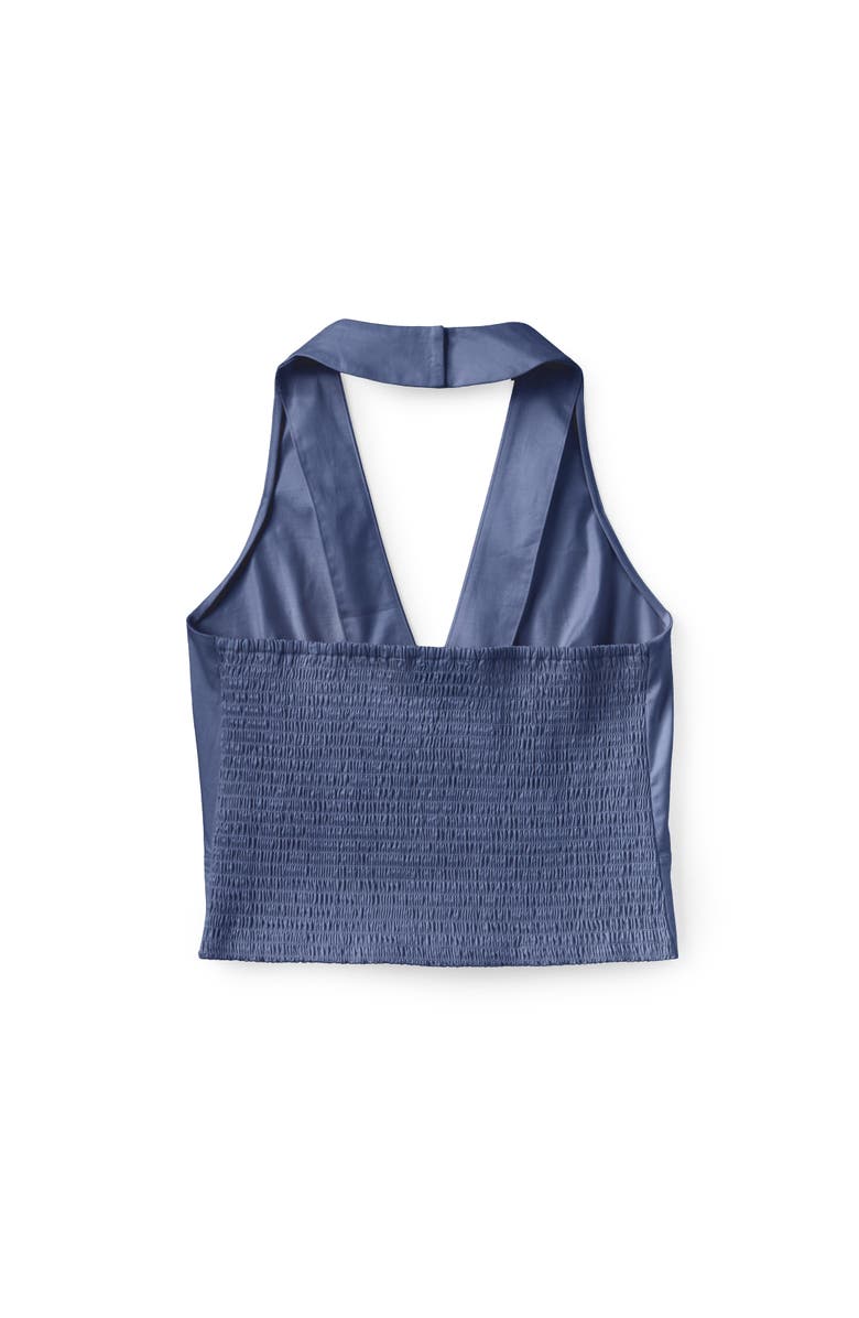 Cartolina Olive Halter Top, Alternate, color, Coastal Indigo