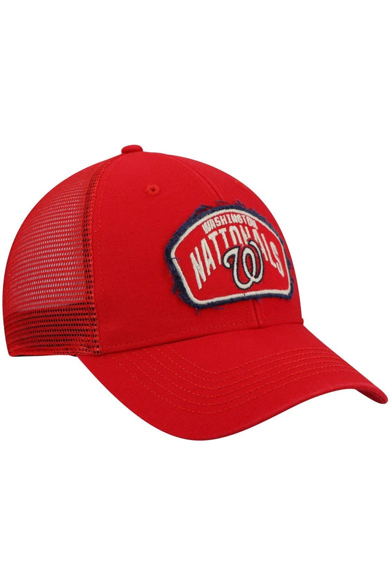 Men's '47 Red Washington Nationals Cledus MVP Trucker Snapback Hat, Alternate, color, Red
