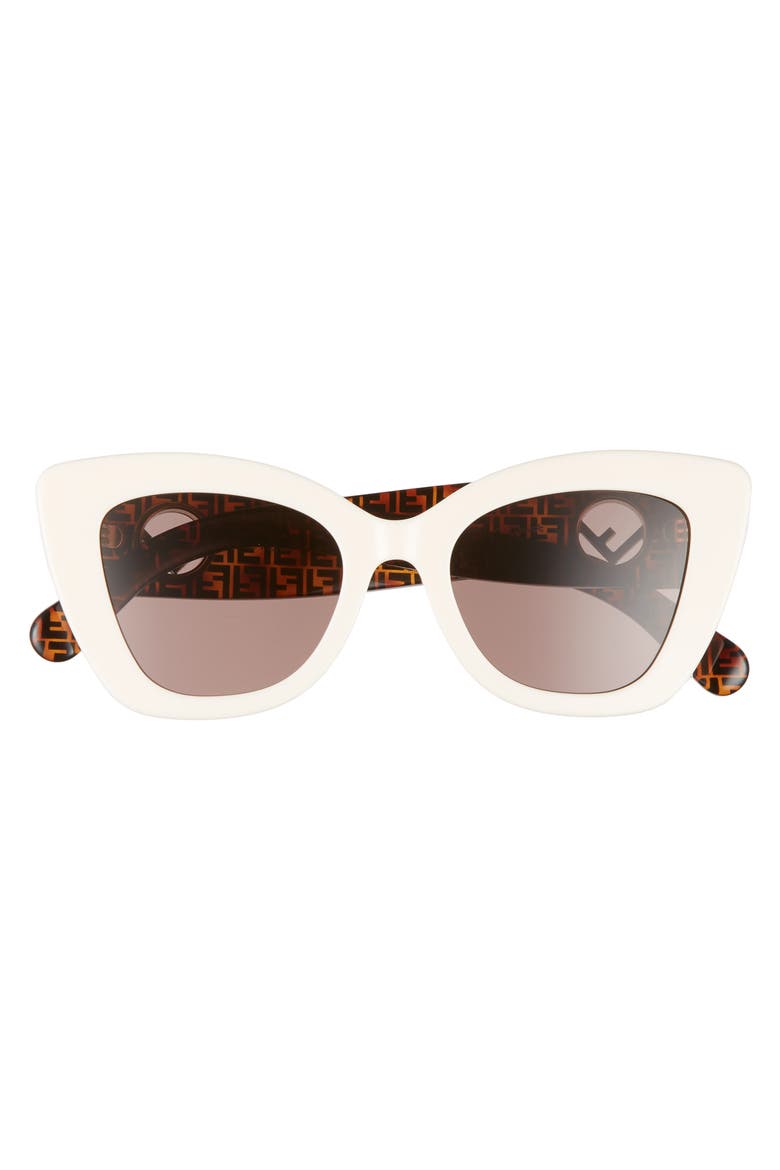 52mm Sunglasses, Alternate, color, WHITE