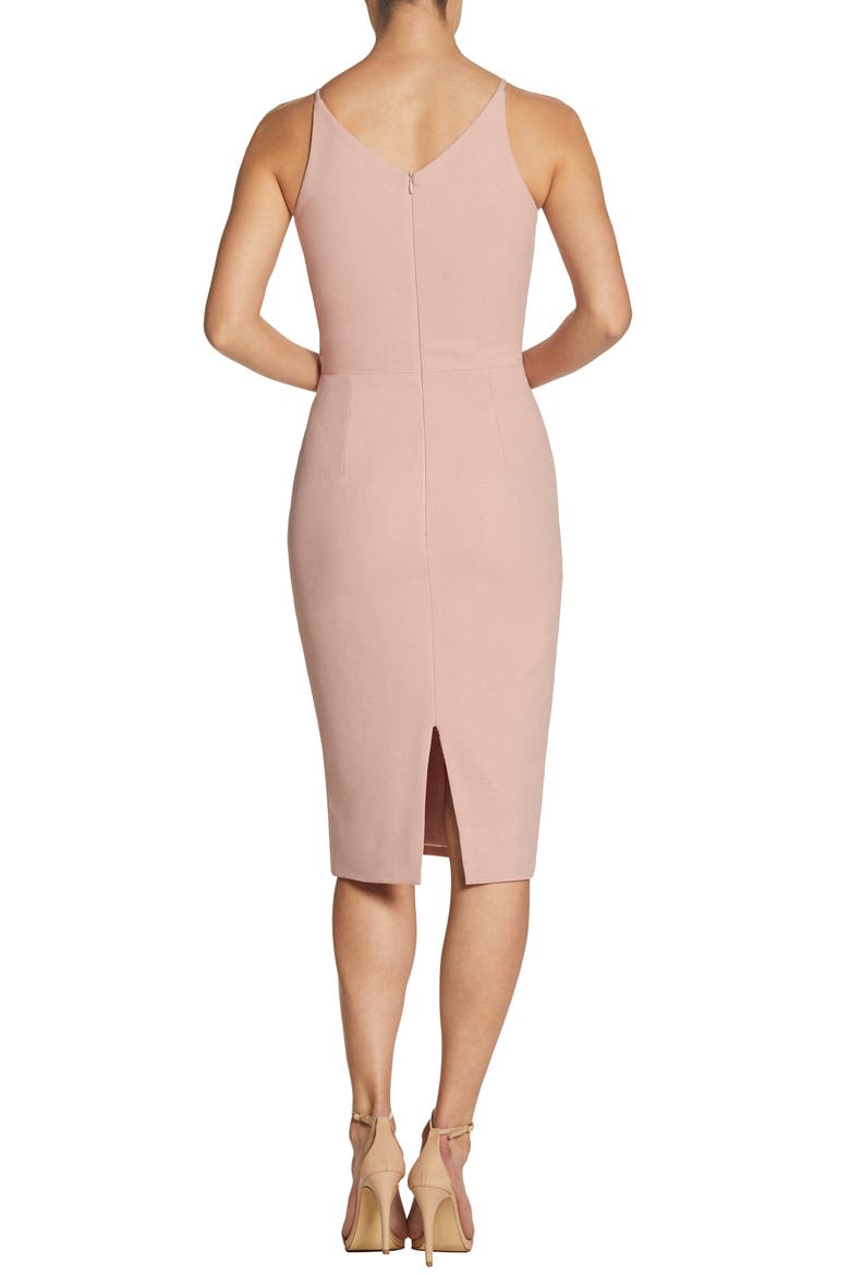 Lyla Crepe Cocktail Dress, Alternate, color, BLUSH