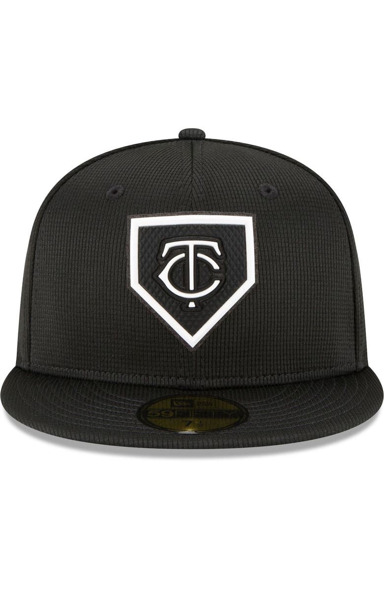 New Era Men's New Era Black Minnesota Twins 2022 Clubhouse 59FIFTY Fitted Hat, Alternate, color,
