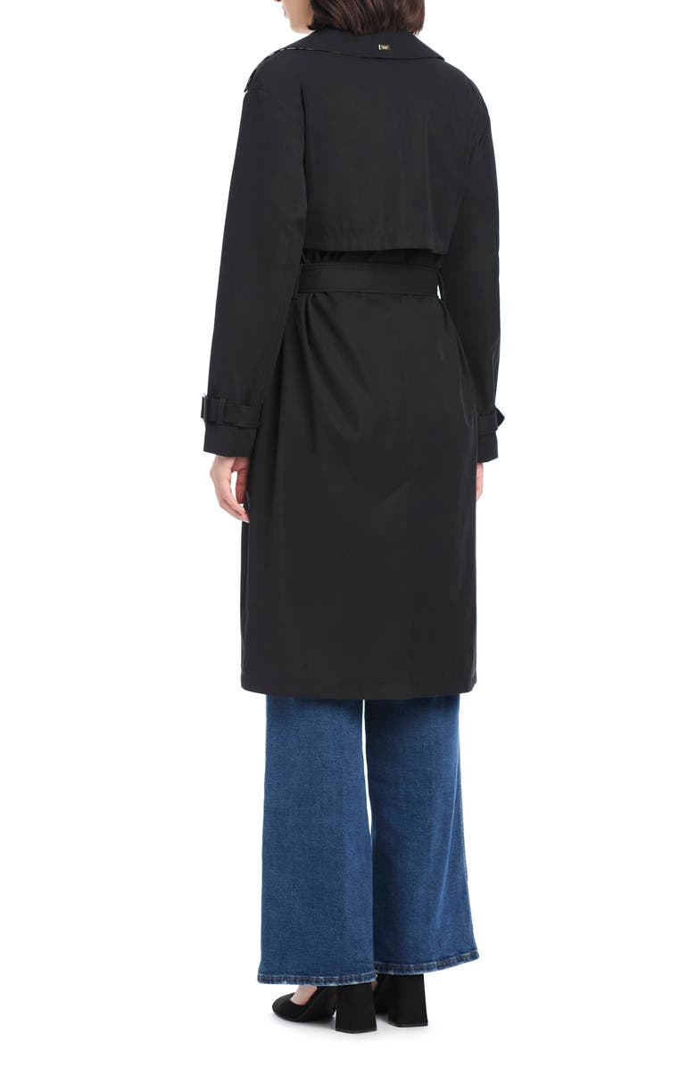 Kate Spade New York Water Resistant Belted Trench Coat, Alternate, color, Black