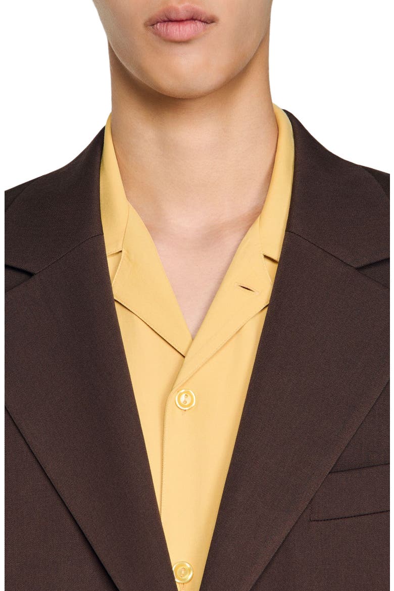 Oversized wool jacket, Alternate, color, Chocolate