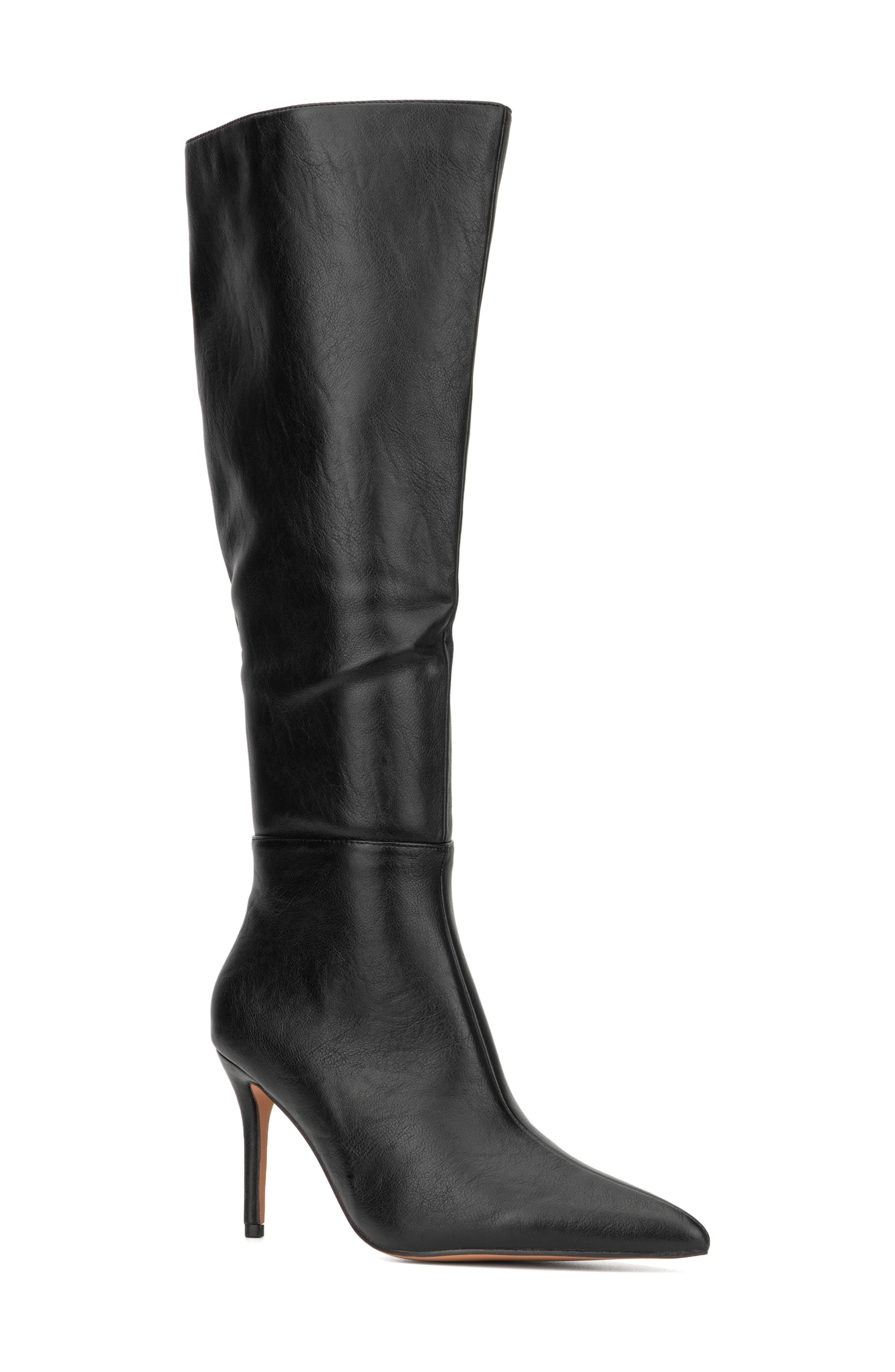 NEW YORK AND COMPANY Mae Faux Leather Tall Boot, Main, color, 