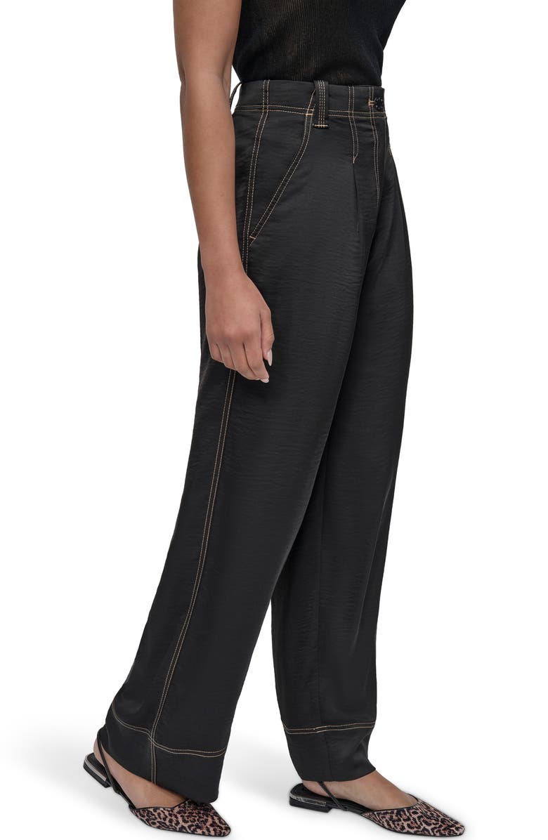 DKNY Glazed Contrast Stitch Straight Leg Pants, Alternate, color, 
