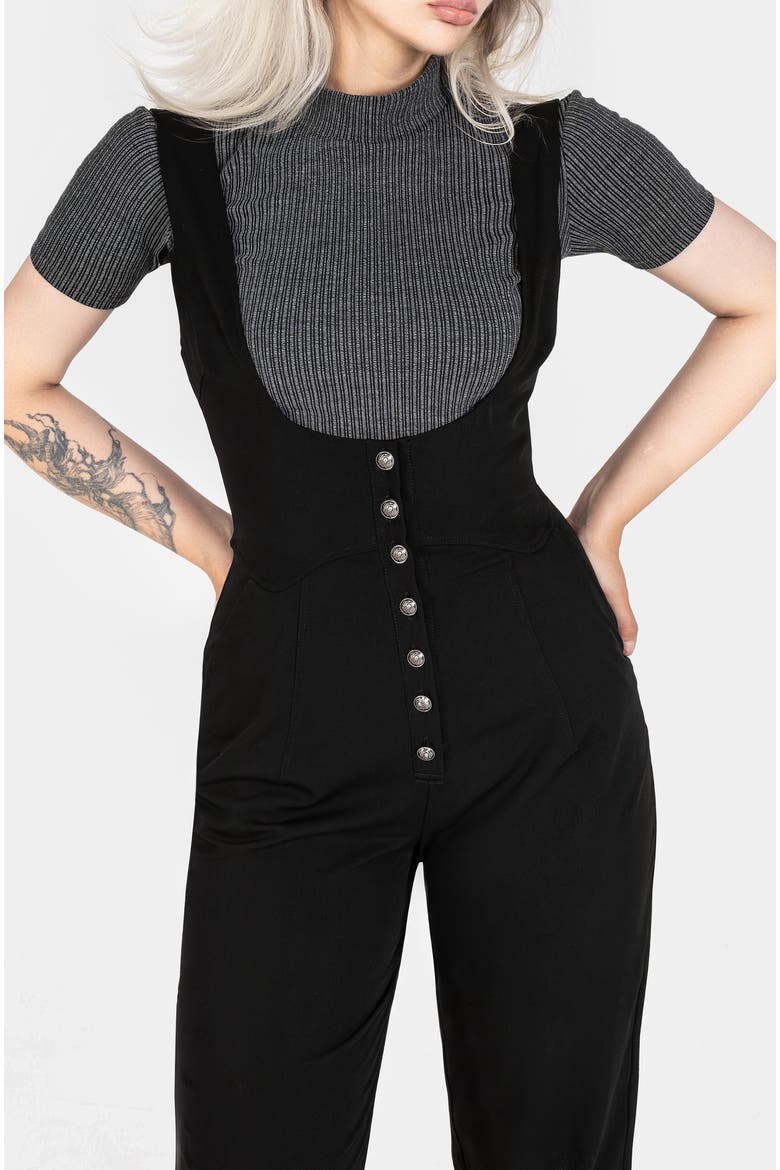 Alicia Tailored Suspender Jumpsuit, Alternate, color, Black