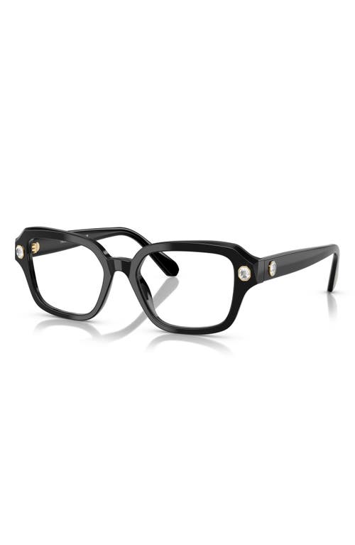 Swarovski 54mm Pillow Optical Glasses In Black