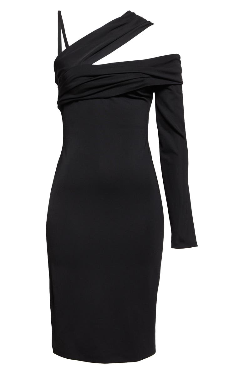 Versace Cutout One-Shoulder Cocktail Dress, Alternate, color, 