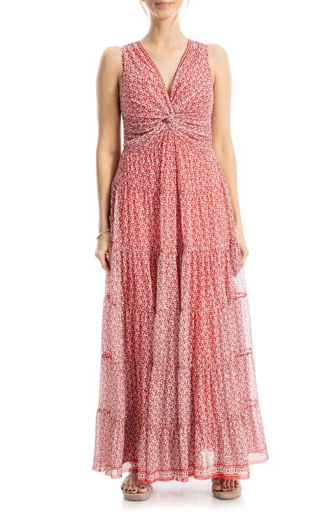 Twist Front Sleeveless Maxi Dress