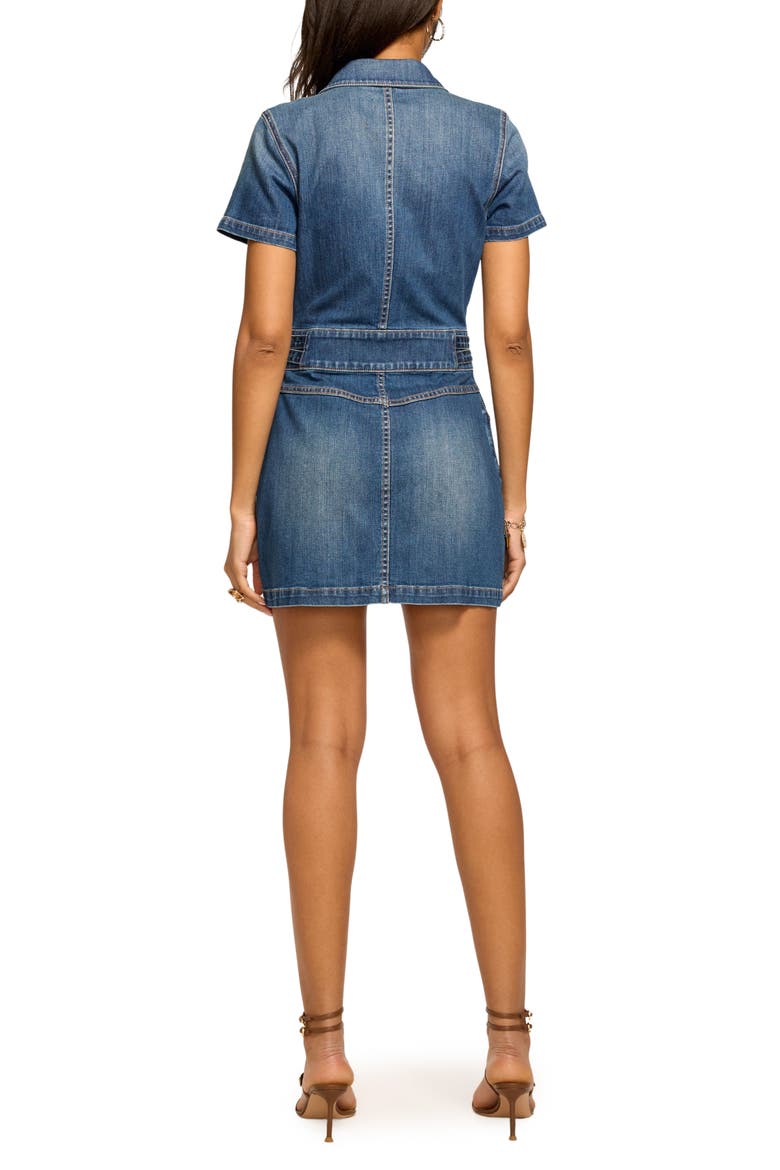 Liv Denim Minidress, Alternate, color, MEDIUM WASH