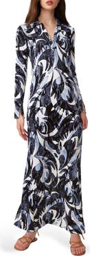 DVF Caprera Long Sleeve Maxi Shirtdress