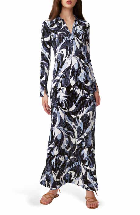 DVF Caprera Long Sleeve Maxi Shirtdress