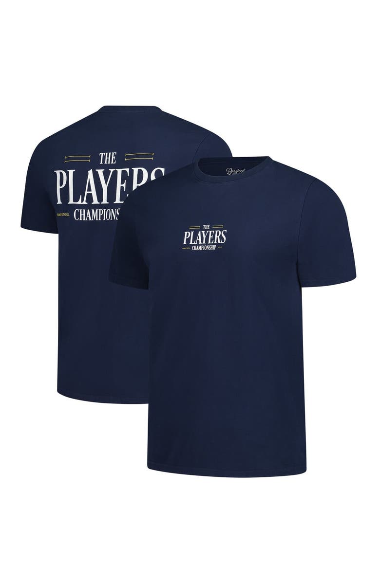 BARSTOOL GOLF Men's Barstool Golf Navy 2025 THE PLAYERS Varsity Logo T-Shirt, Main, color, Navy