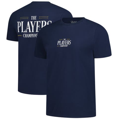Men's Barstool Golf  Navy 2025 THE PLAYERS Varsity Logo T-Shirt