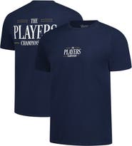 BARSTOOL GOLF Men's Barstool Golf Navy 2025 THE PLAYERS Varsity Logo T-Shirt