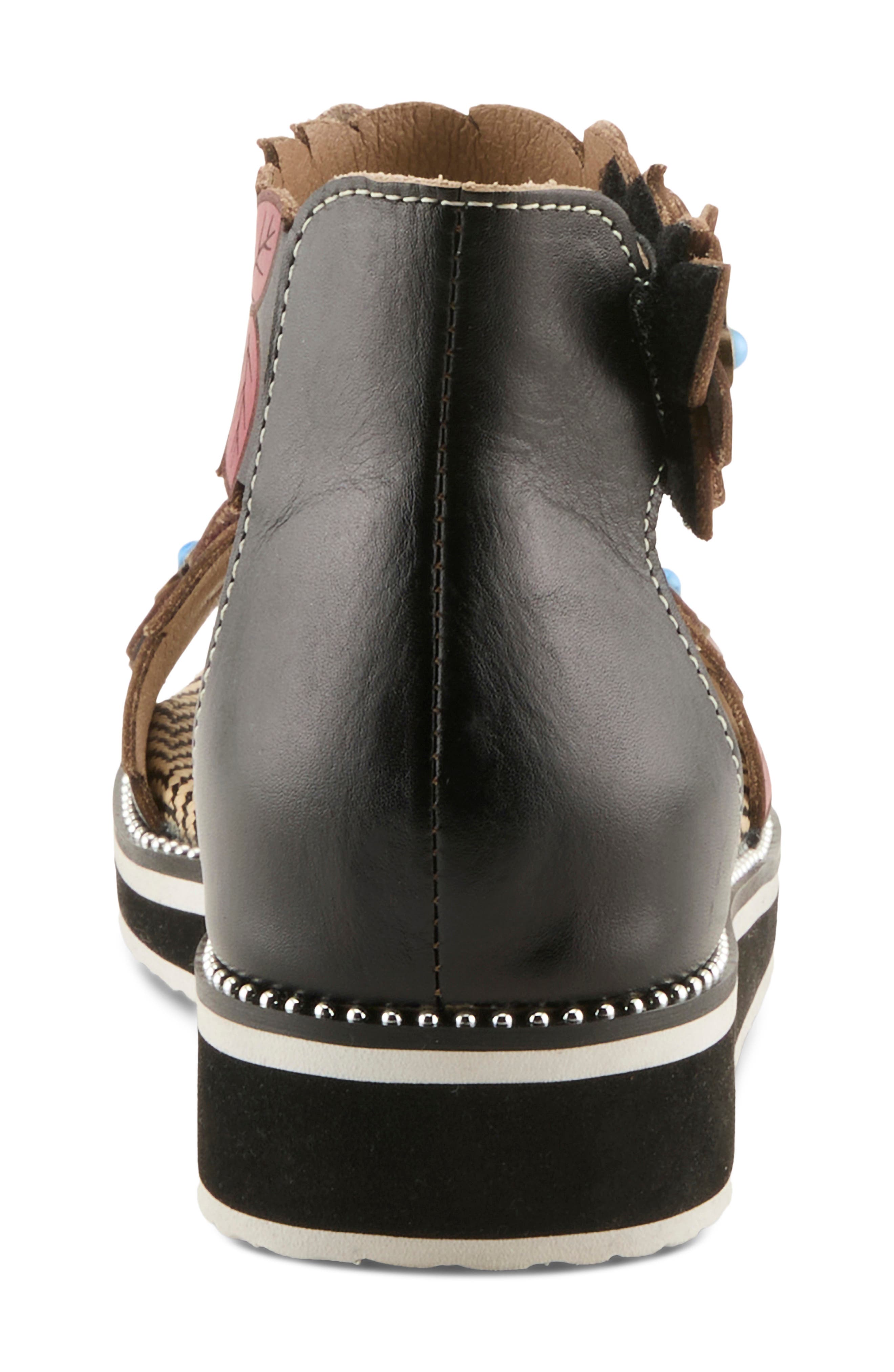 L'Artiste by Spring Step Cruzer Ankle Strap Sandal, Alternate, color, Black Multi