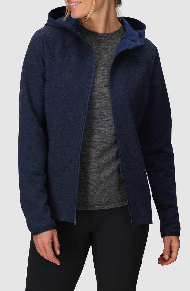 Outdoor Research Crescent Fleece Zip Hoodie, Alternate, color, Dark Navy