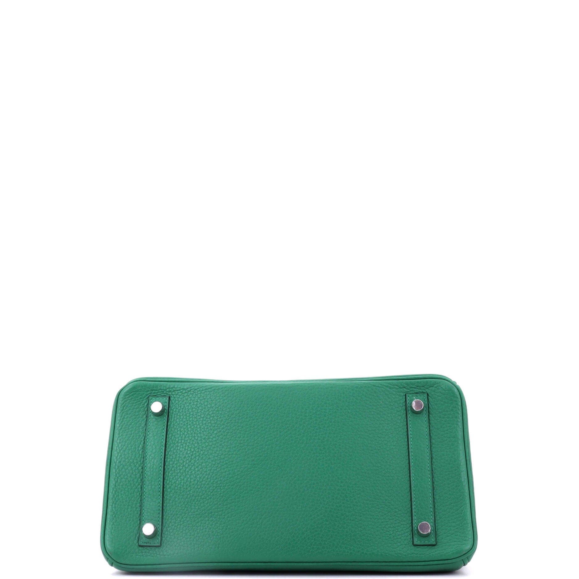 Birkin Handbag Verso Clemence with Palladium Hardware 30, Alternate, color, Green