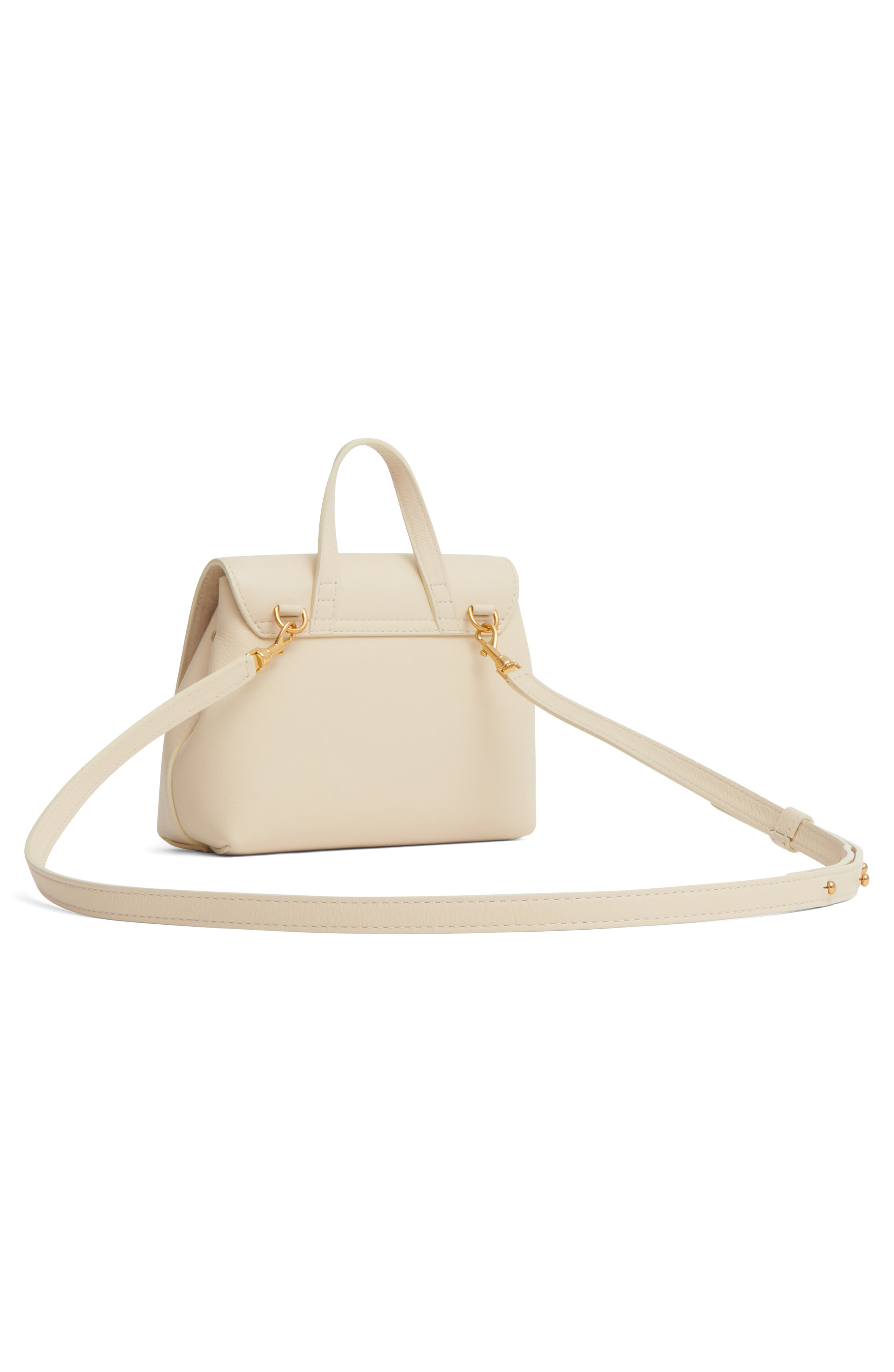 Mini Soft Lady Leather Bag, Alternate, color, AVORIO