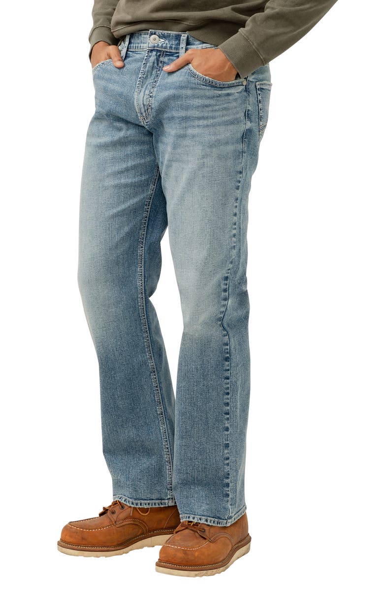Silver Jeans Co. Zac Relaxed Straight Leg Jeans, Alternate, color, 