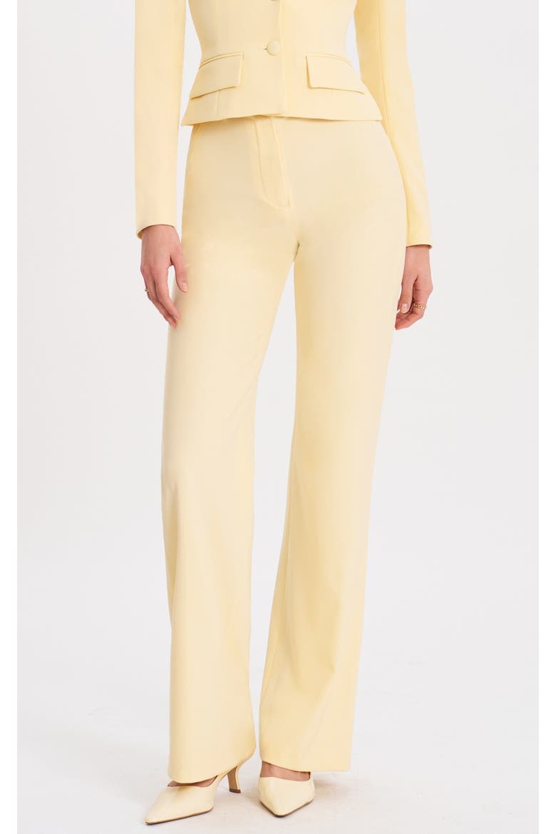 Quinnie Slim Straigh Leg Suit Pants, Main, color, Butter Yellow