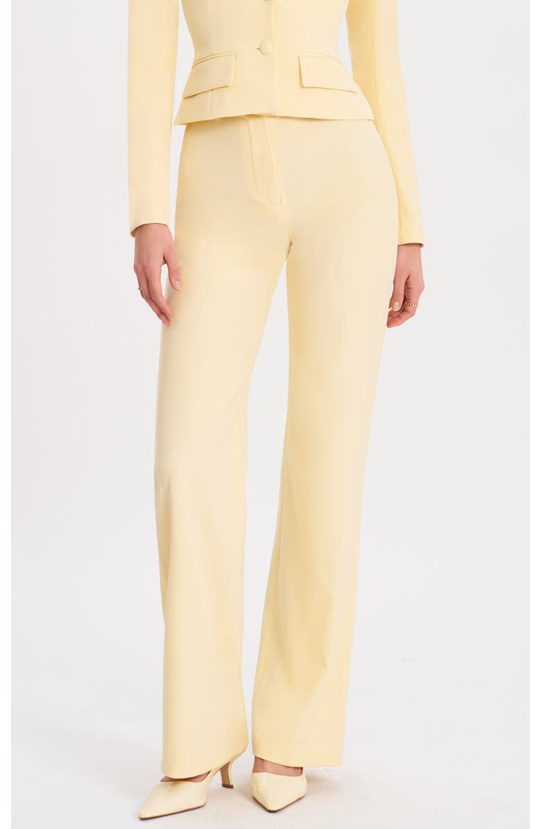 Miss Circle Quinnie Slim Straigh Leg Suit Pants, Main, color, Butter Yellow