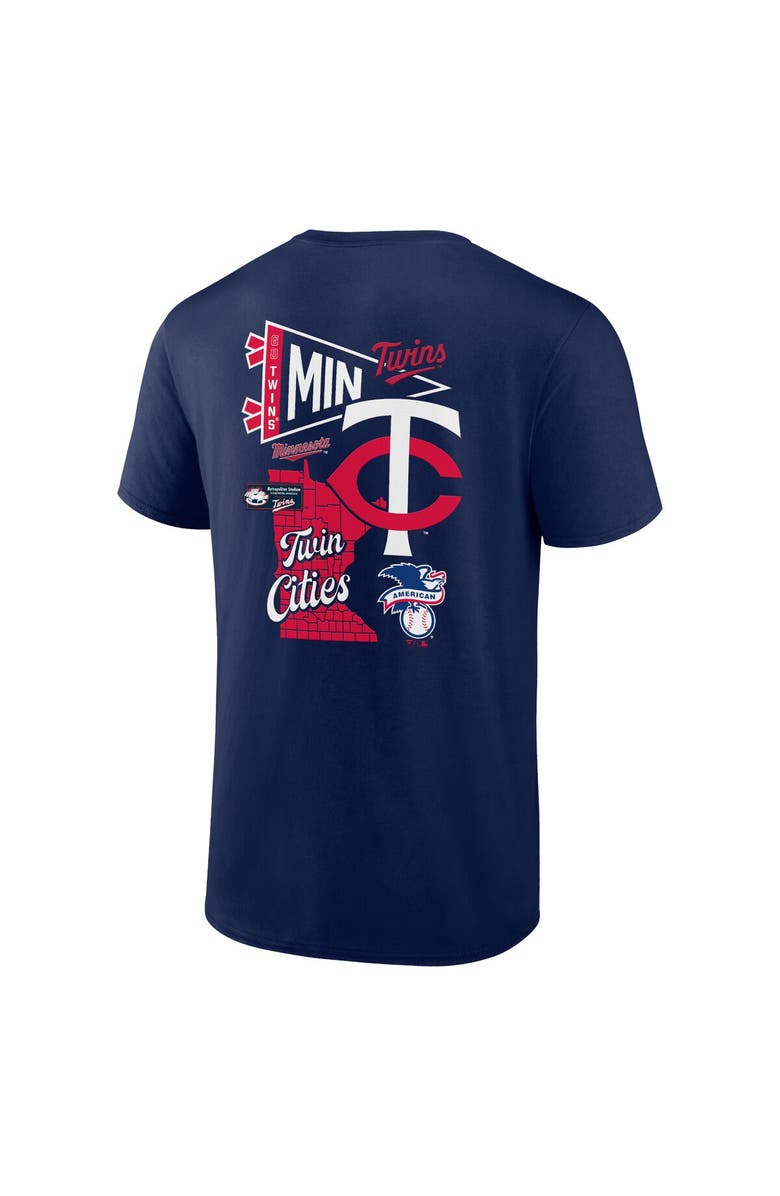 FANATICS Men's Fanatics Branded Navy Minnesota Twins Split Zone T-Shirt, Alternate, color, Navy