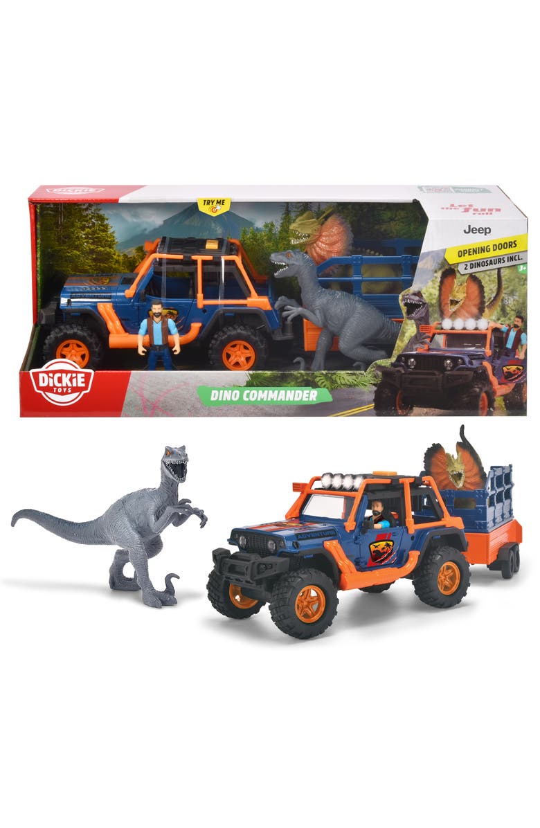 Dickie Toys Dino Commander Light & Sound Kids Playset, Ages 3+, Alternate, color, Multicolored
