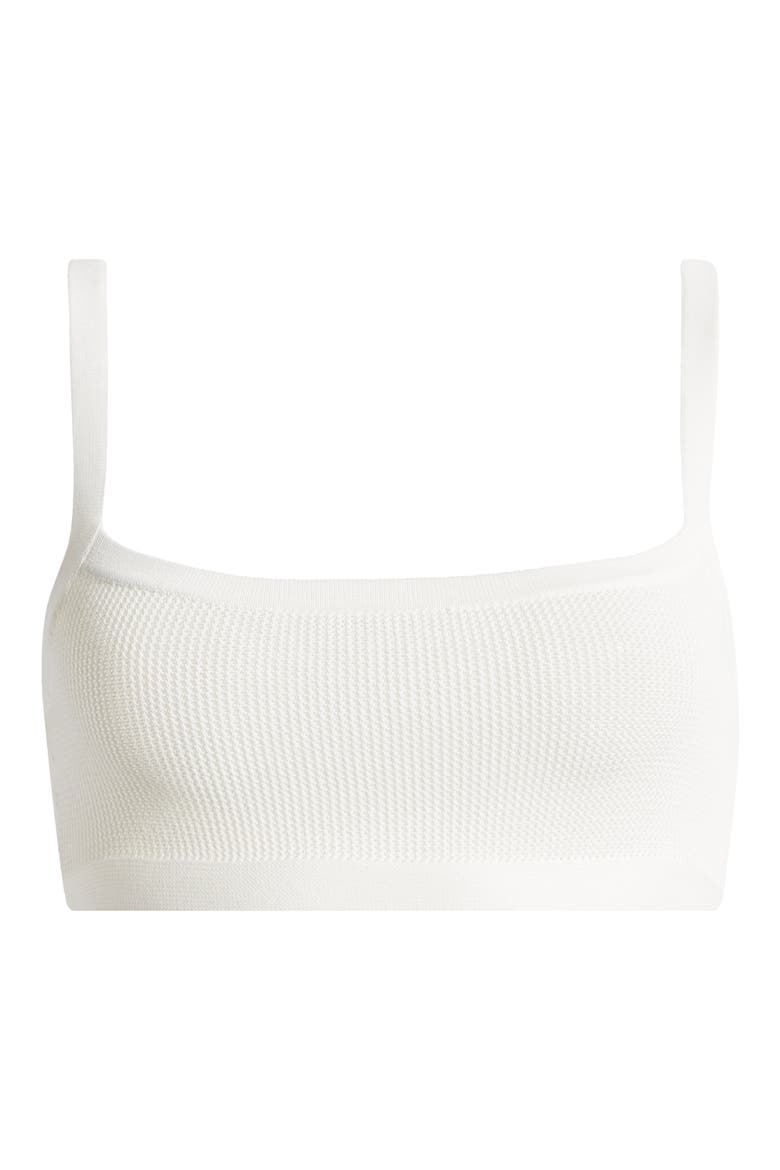 Square Neck Sweater Bralette, Alternate, color, WHITE