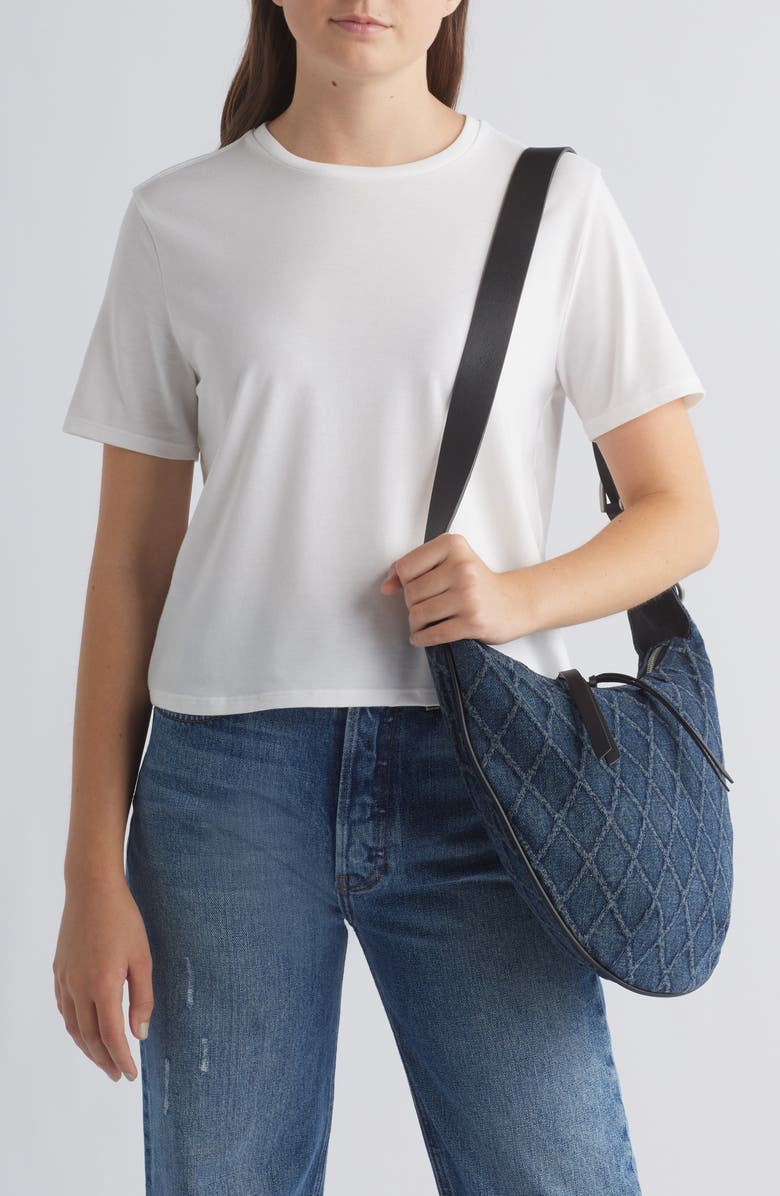 rag & bone Mini Spire Denim Hobo Bag, Alternate, color,