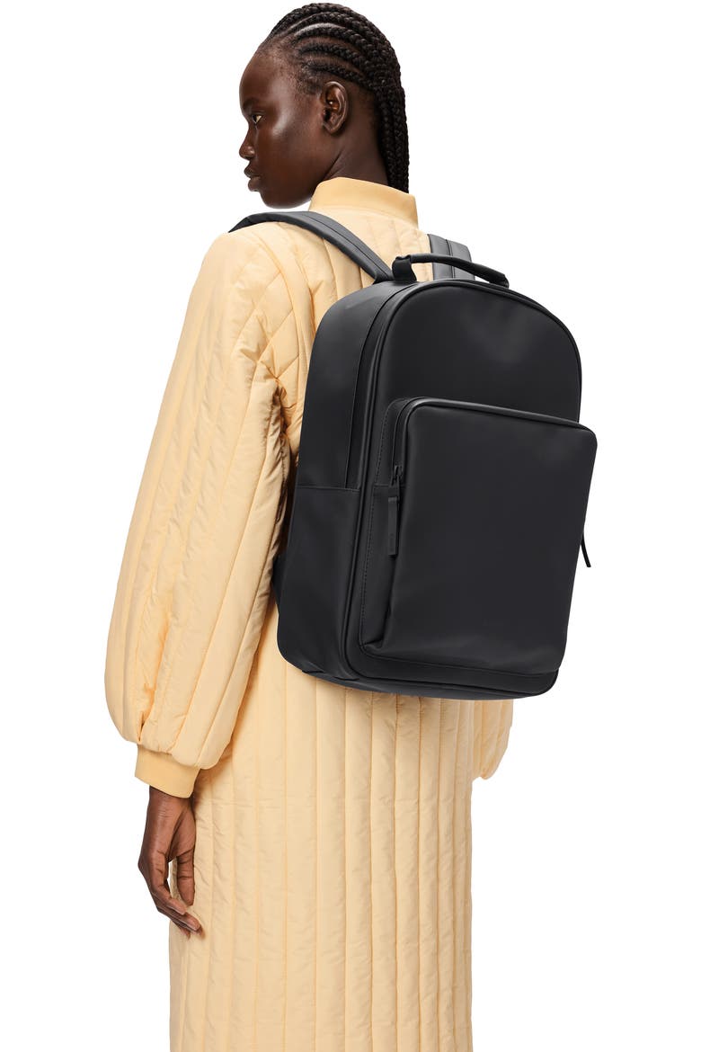 rains oversize backpack Rolltop Rucksack Large offering a generous 23.3 liters of storage capacity Rains Large Book Daypack Backpack