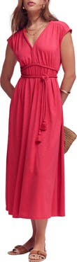 Boden Heidi Ruched Jersey Midi Dress