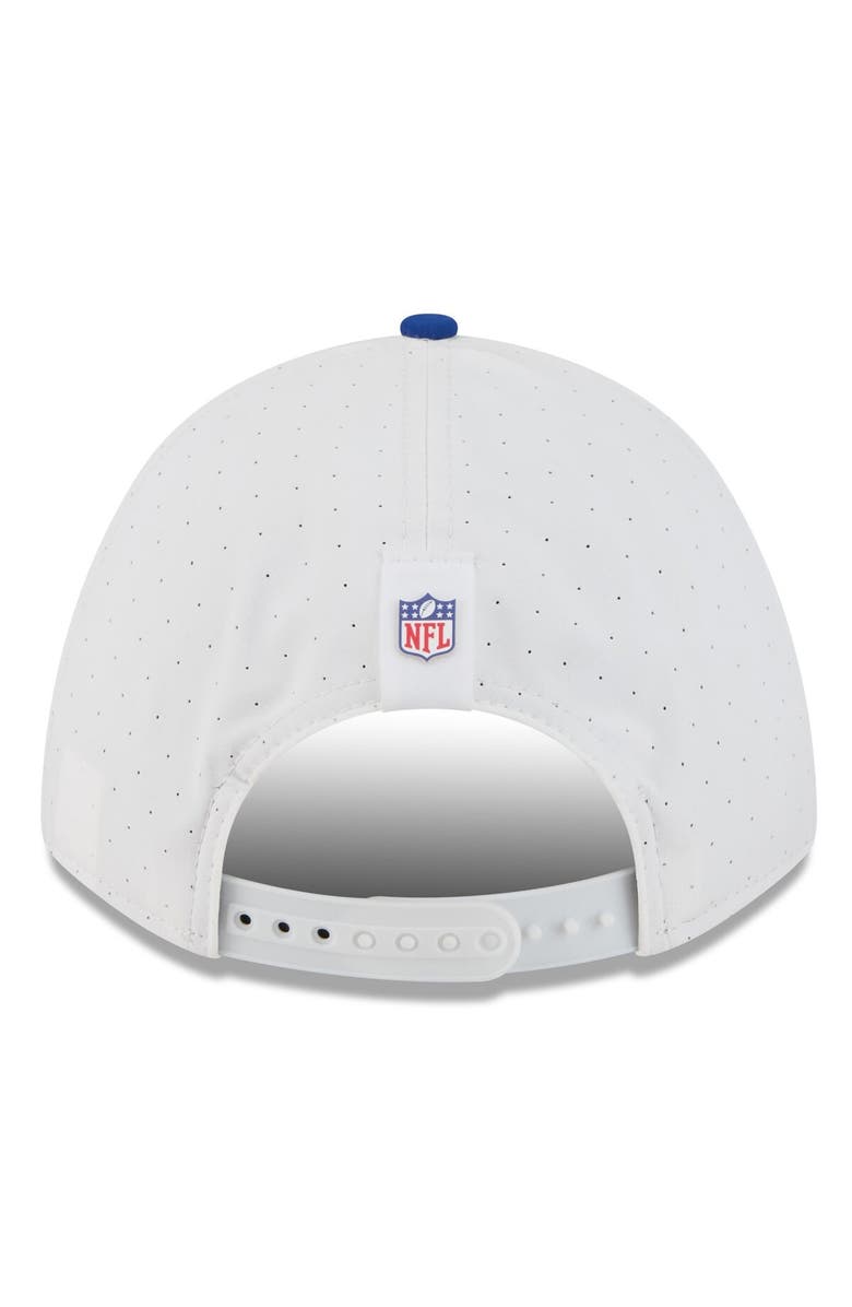 New Era Men's New Era White/Royal New York Giants 2025 NFL Training Camp A-Frame 9FORTY Adjustable Hat, Alternate, color, White