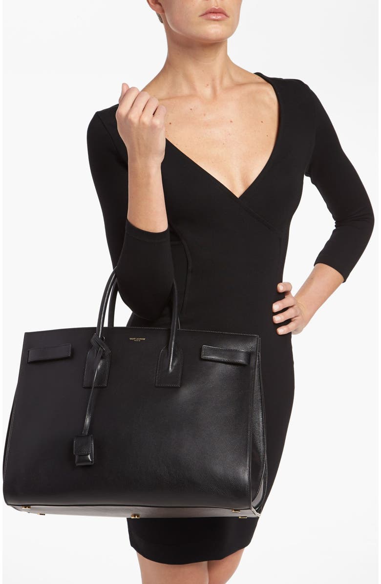 Saint Laurent 'Sac de Jour' Leather Tote, Alternate, color,