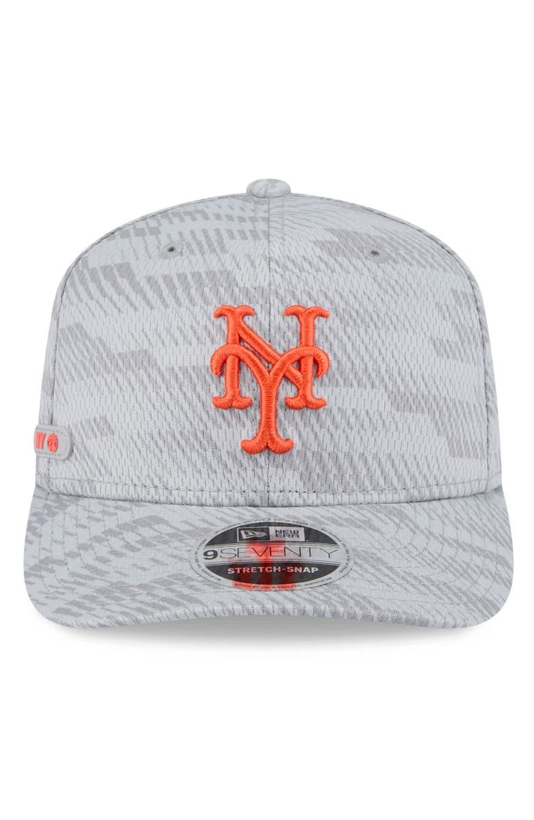 New Era Men's New Era Gray New York Mets 2025 MLB Clubhouse 9SEVENTY Stretch-Snap Hat, Alternate, color, 