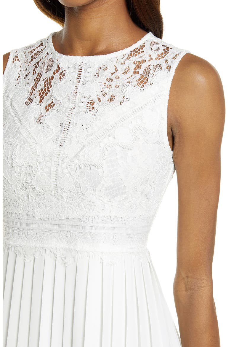 Chiffon Midi Dress, Alternate, color, WHITE