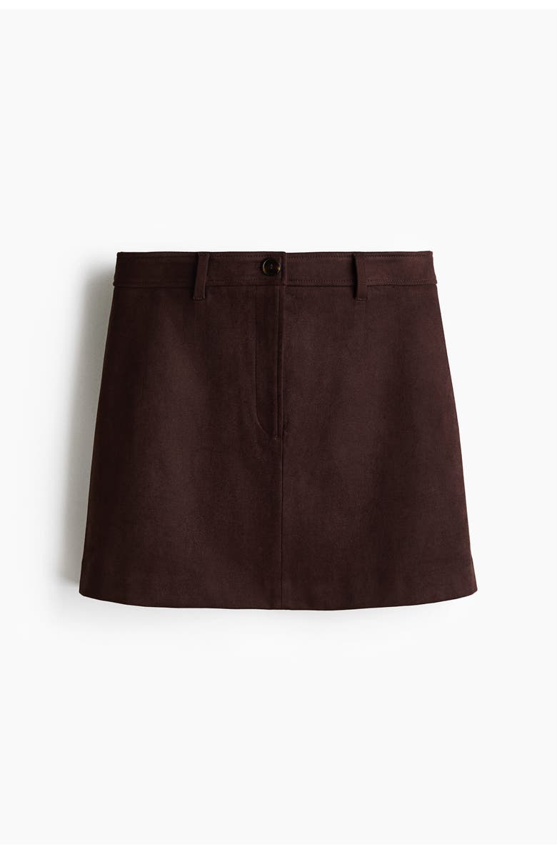 H&M Mini Skirt, Main, color, Dark Brown