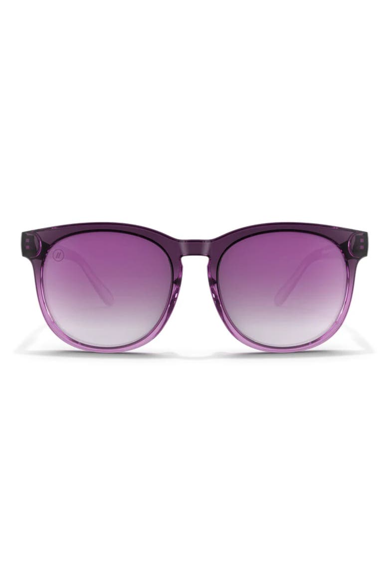 H-Series 54mm Polarized Round Sunglasses, Main, color, BERRY LOUD
