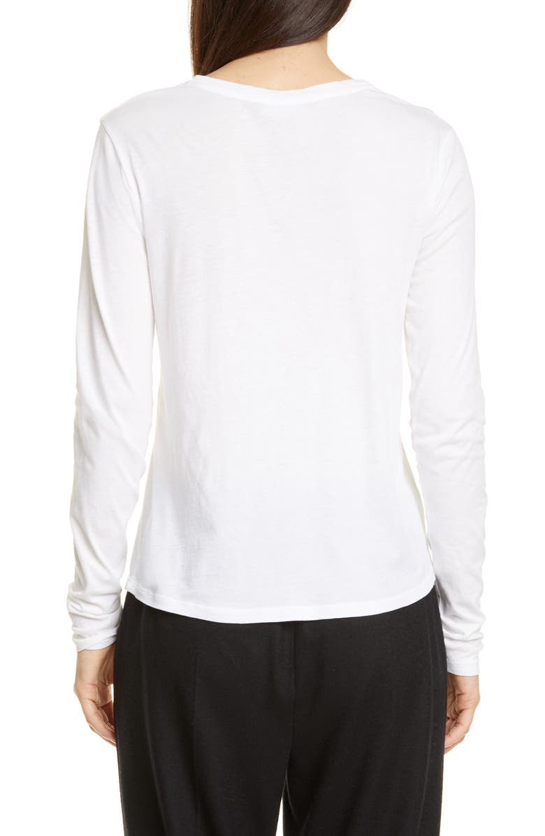 Vince Essential Long Sleeve Crewneck Tee, Alternate, color, Optic White